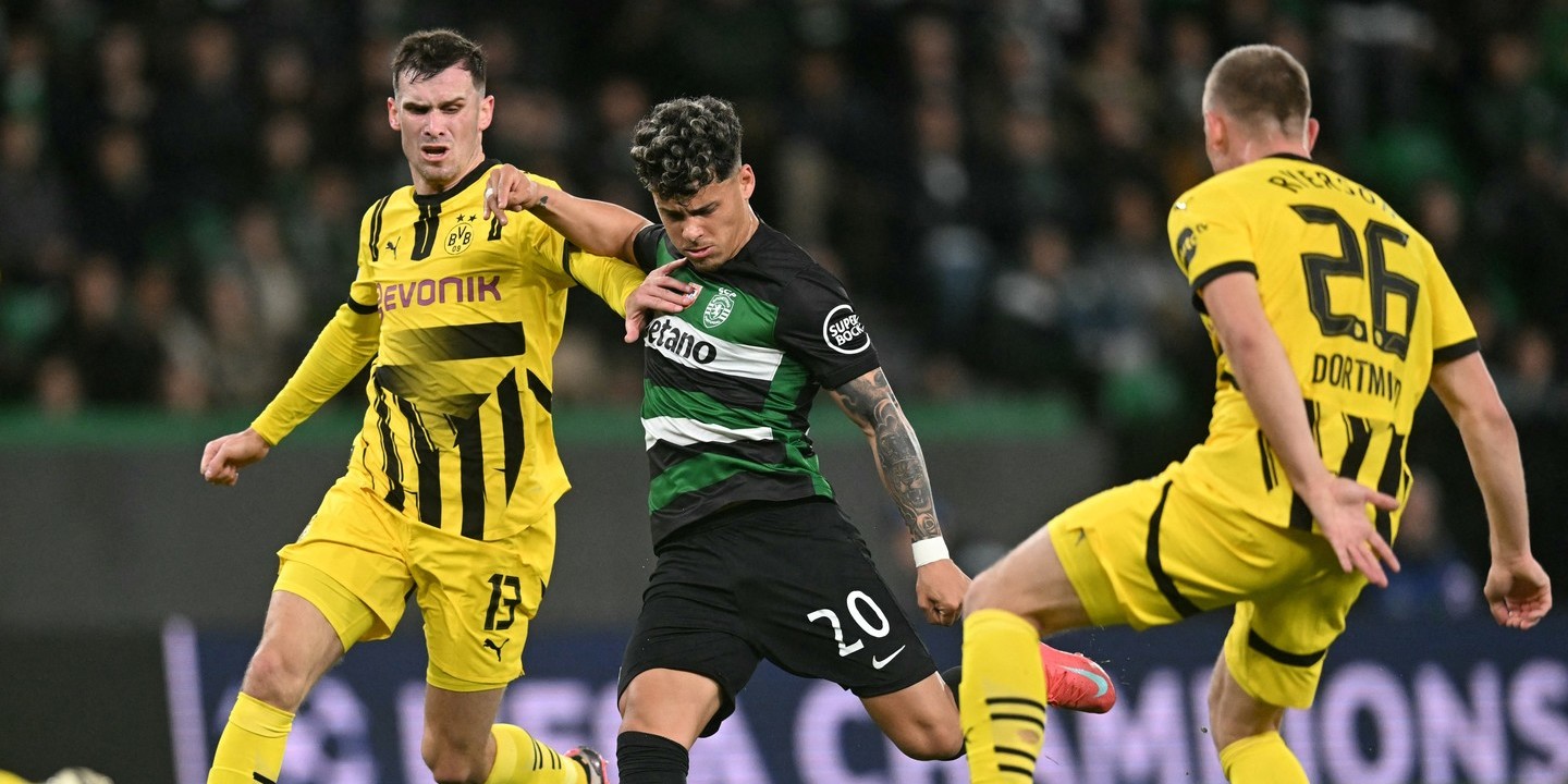 Champions League: Sporting perde por 3-0 em casa com Dortmund e afasta-se dos ‘oitavos’