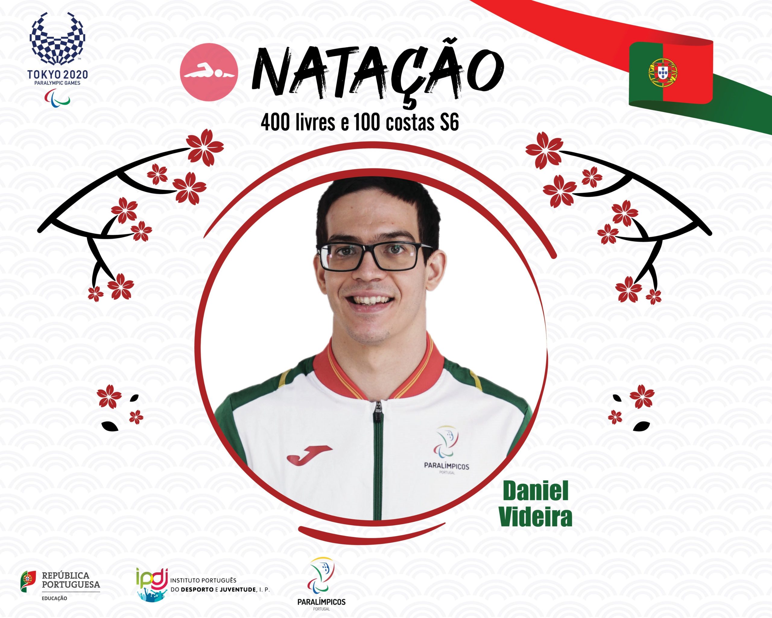 Daniel Videira termina em sexto final dos 400 metros livres S6