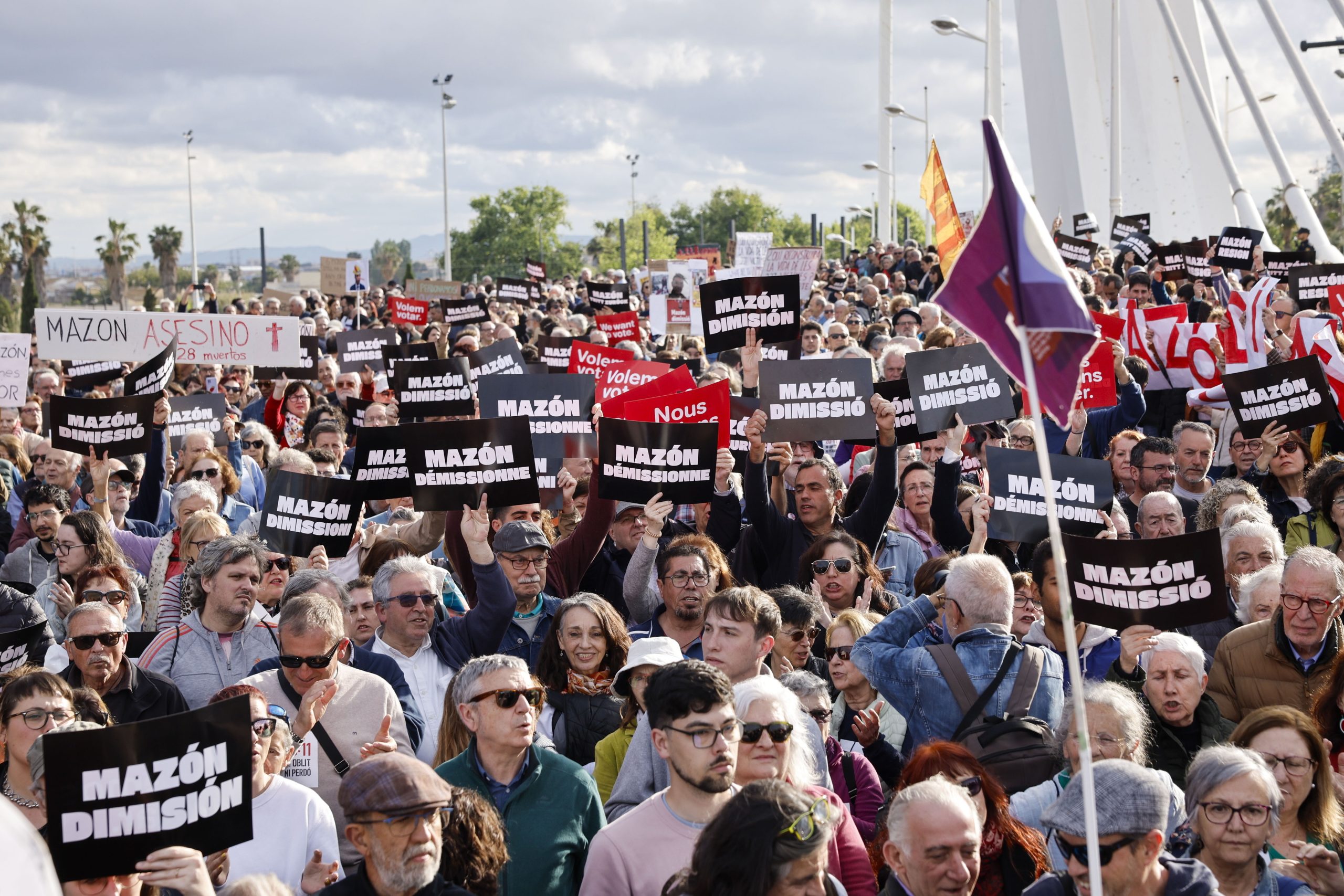Vítimas das cheias em Espanha protestam em Valência contra “negligência política” do governo regional