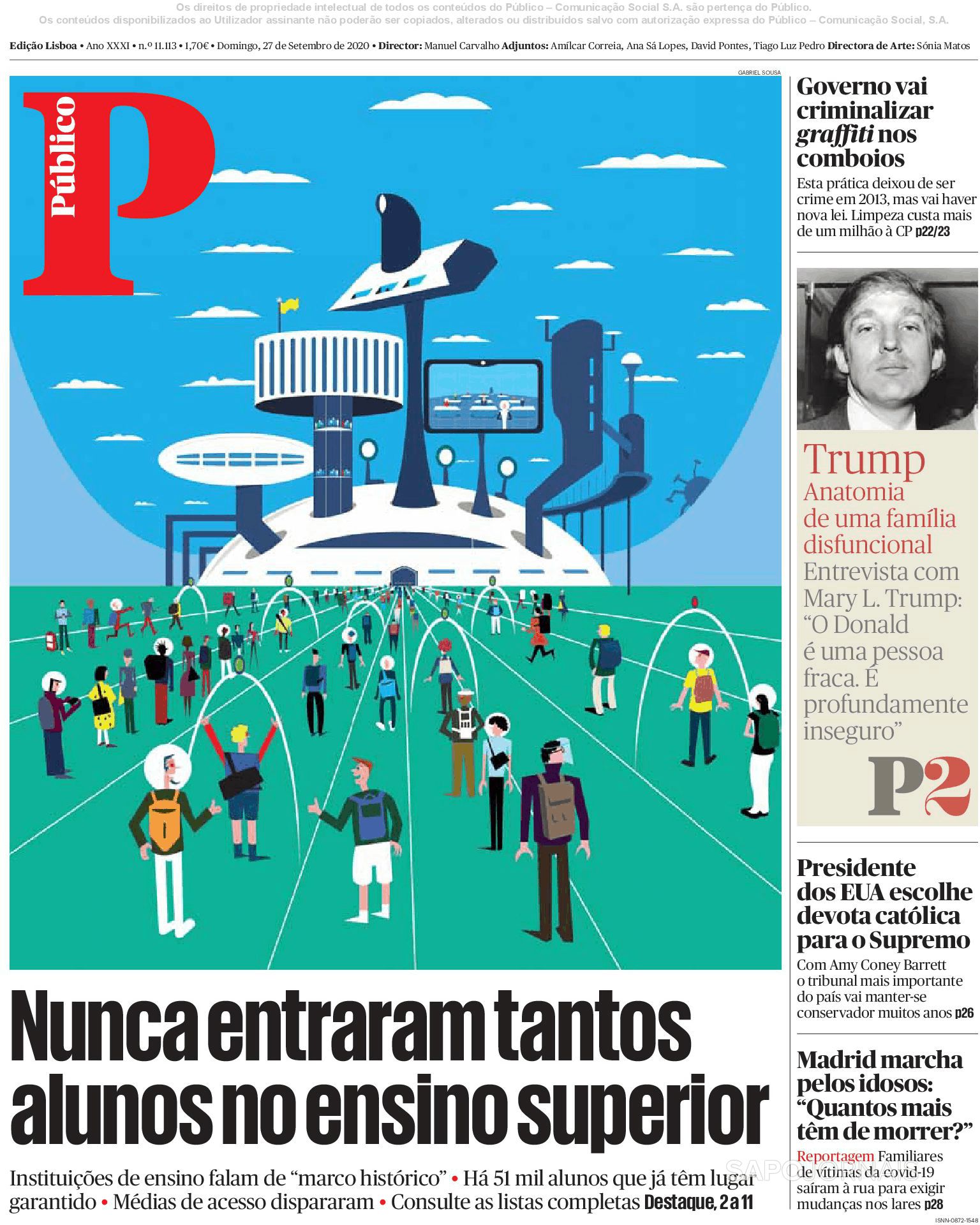 Revista de Imprensa: O recorde de colocados no Ensino Superior e a juíza mais nova de sempre no Supremo dos EUA