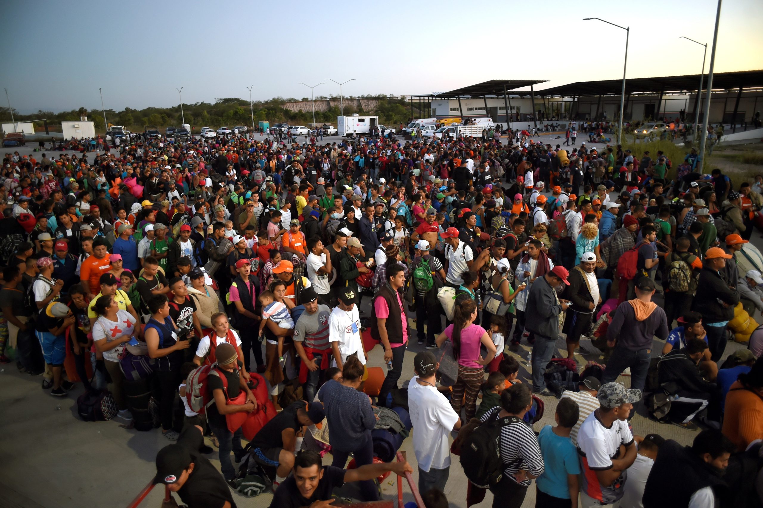 Protestos em Tijuana contra a caravana de migrantes da América Central