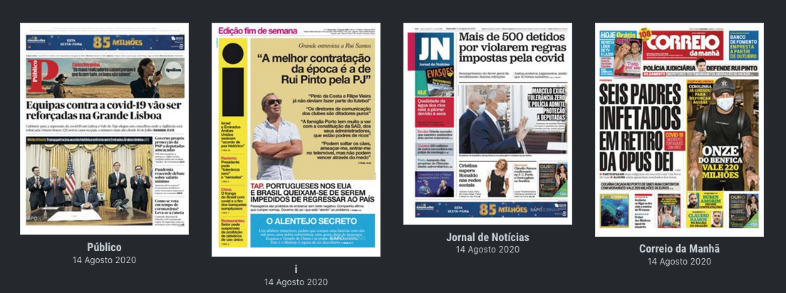 Revista de imprensa: Mais de 500 detidos por violarem as regras impostas pela covid-19 e o reforço das equipas contra a pandemia em Lisboa