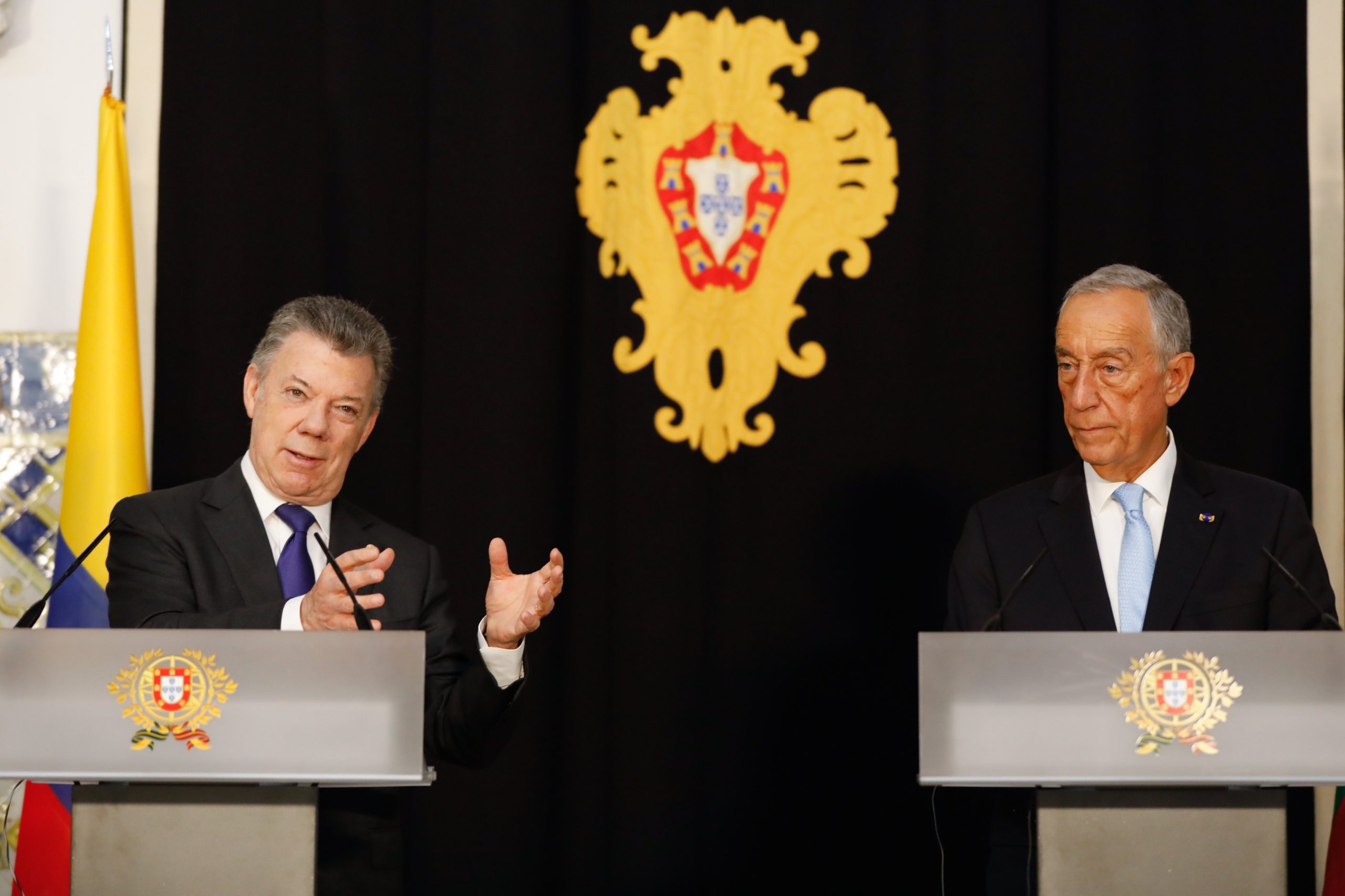 Marcelo expressa apoio de Portugal ao Presidente da Colômbia “construtor da paz”