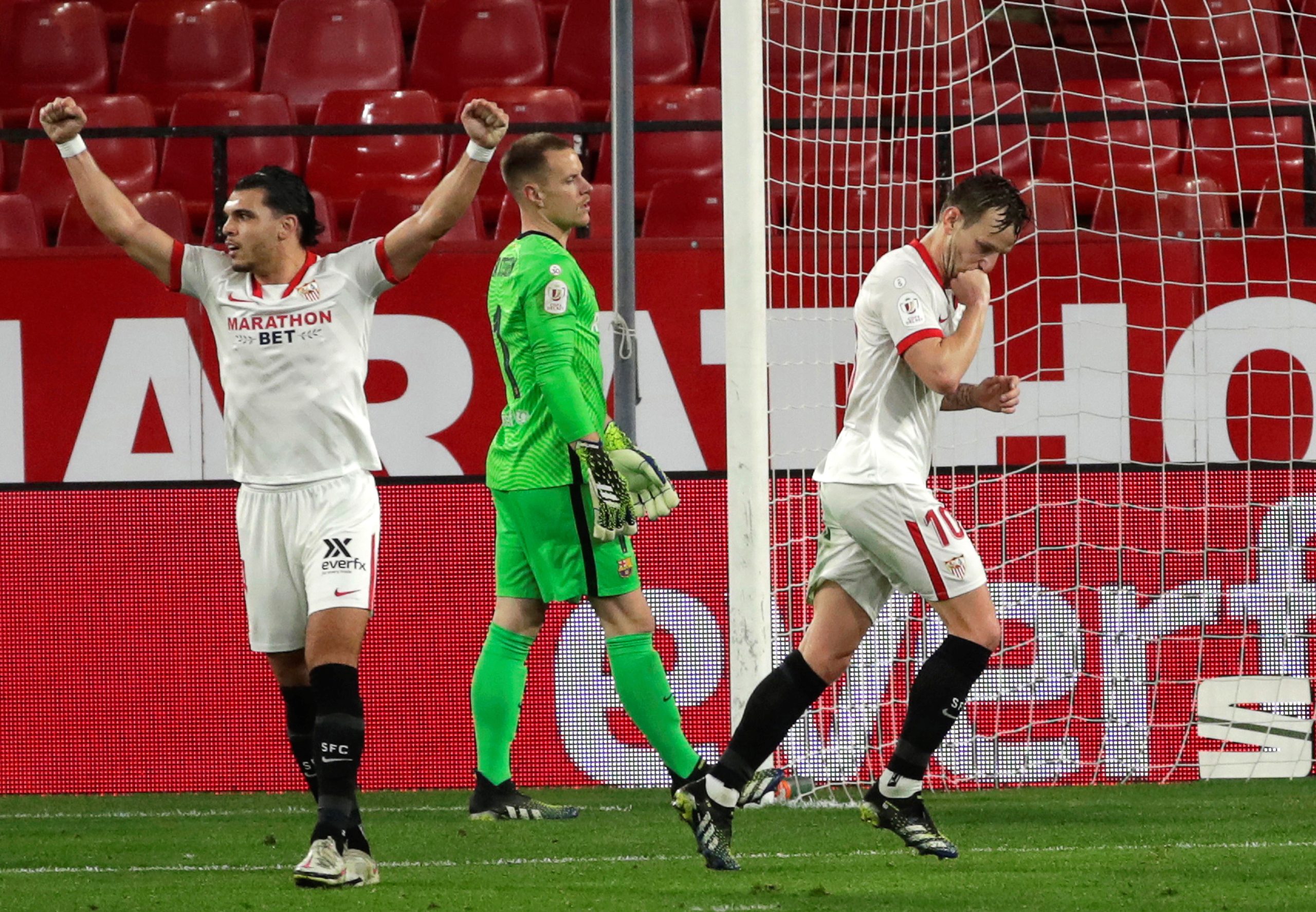 Sevilha ganha vantagem sobre o FC Barcelona nas ‘meias’ da Taça de Espanha