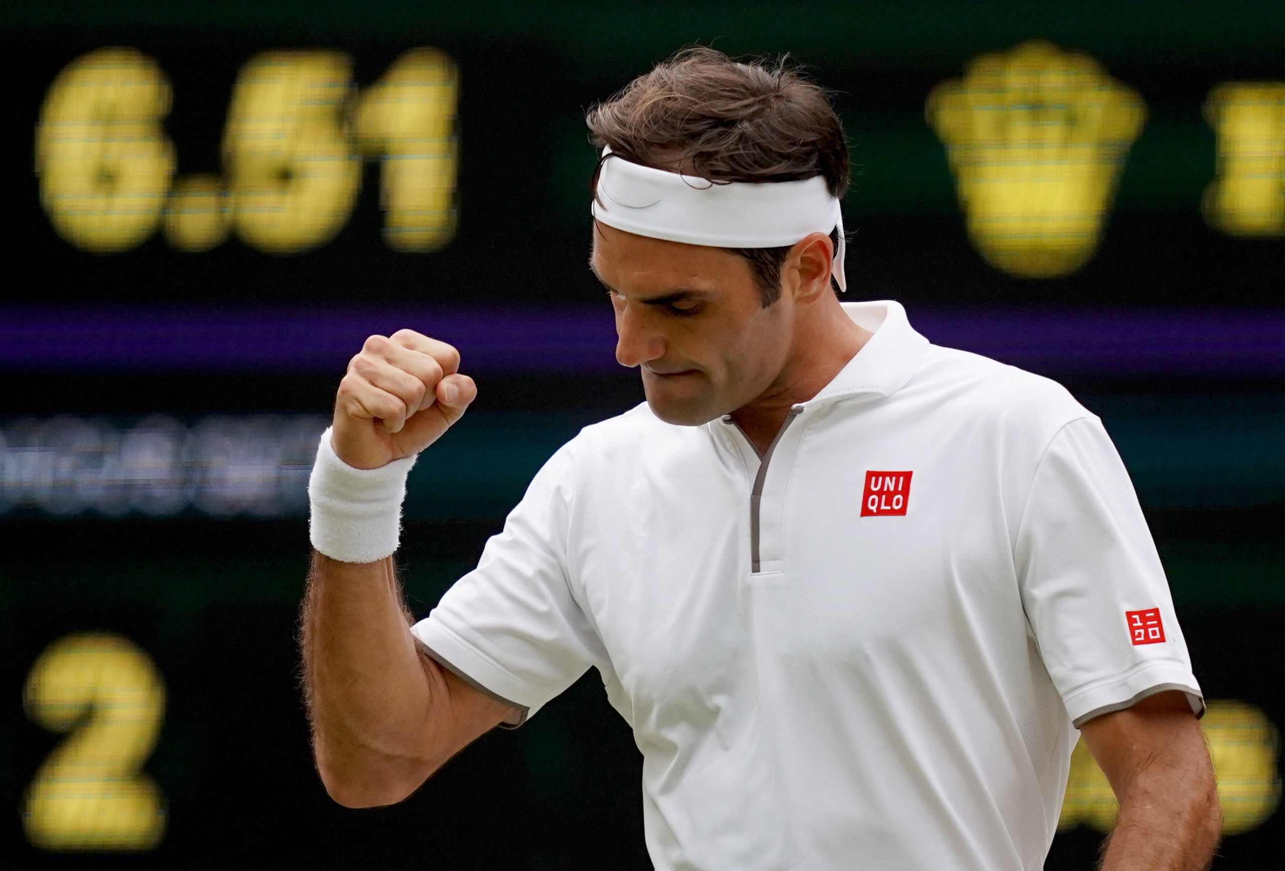 Roger Federer nos oitavos de final do torneio de Wimbledon