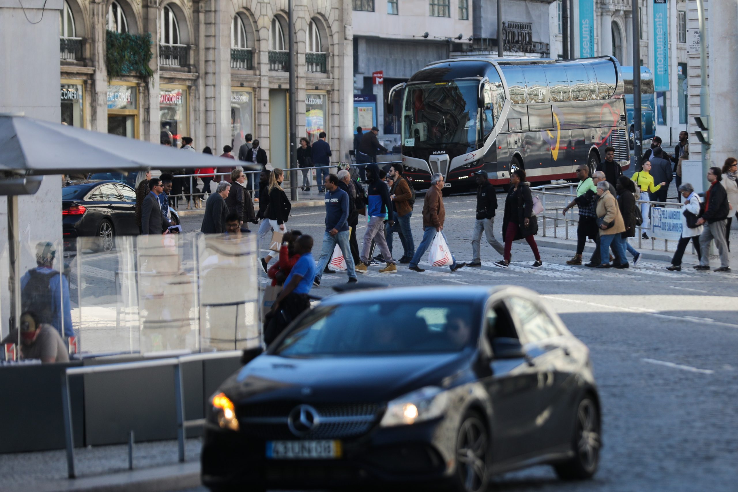 Reportagem trânsito na Baixa de Lisboa
