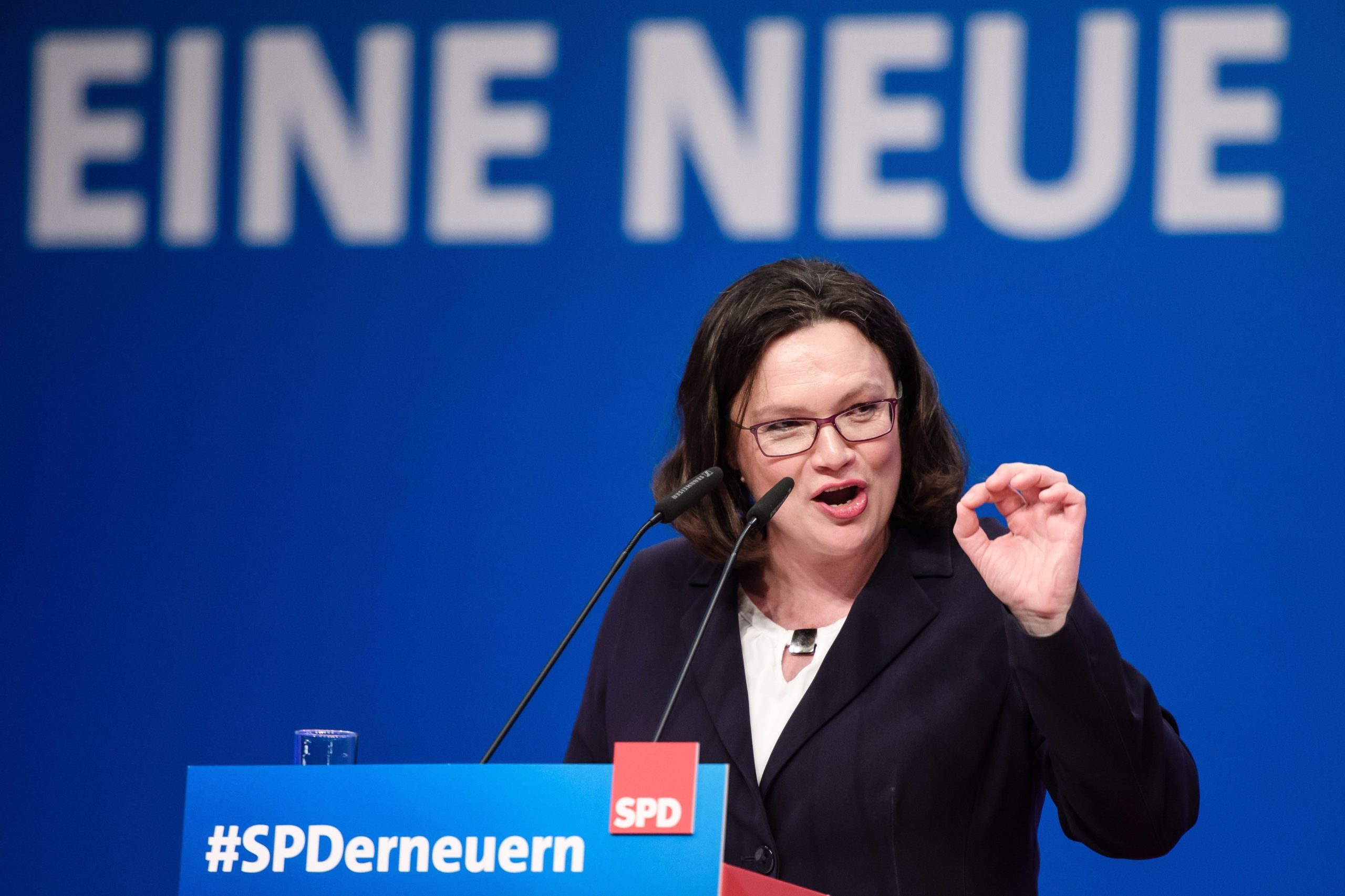 Líder do grupo parlamentar do SPD alemão pede votos para presidir ao partido