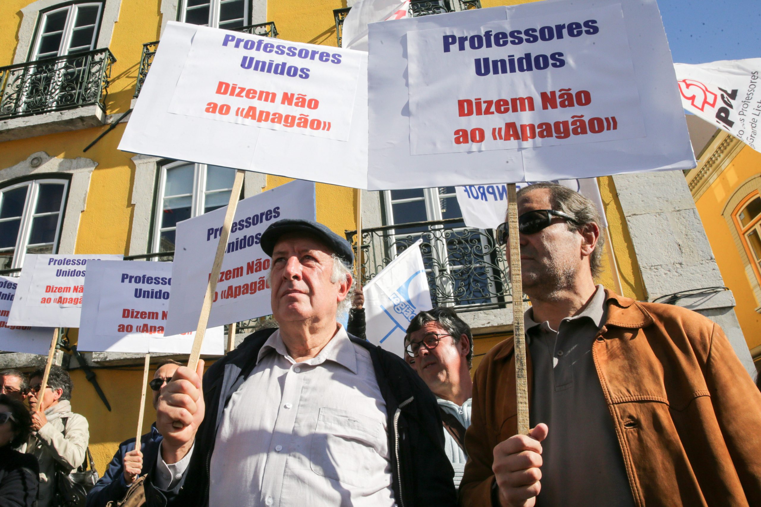 Professores em greve em Lisboa, Setúbal e Santarém