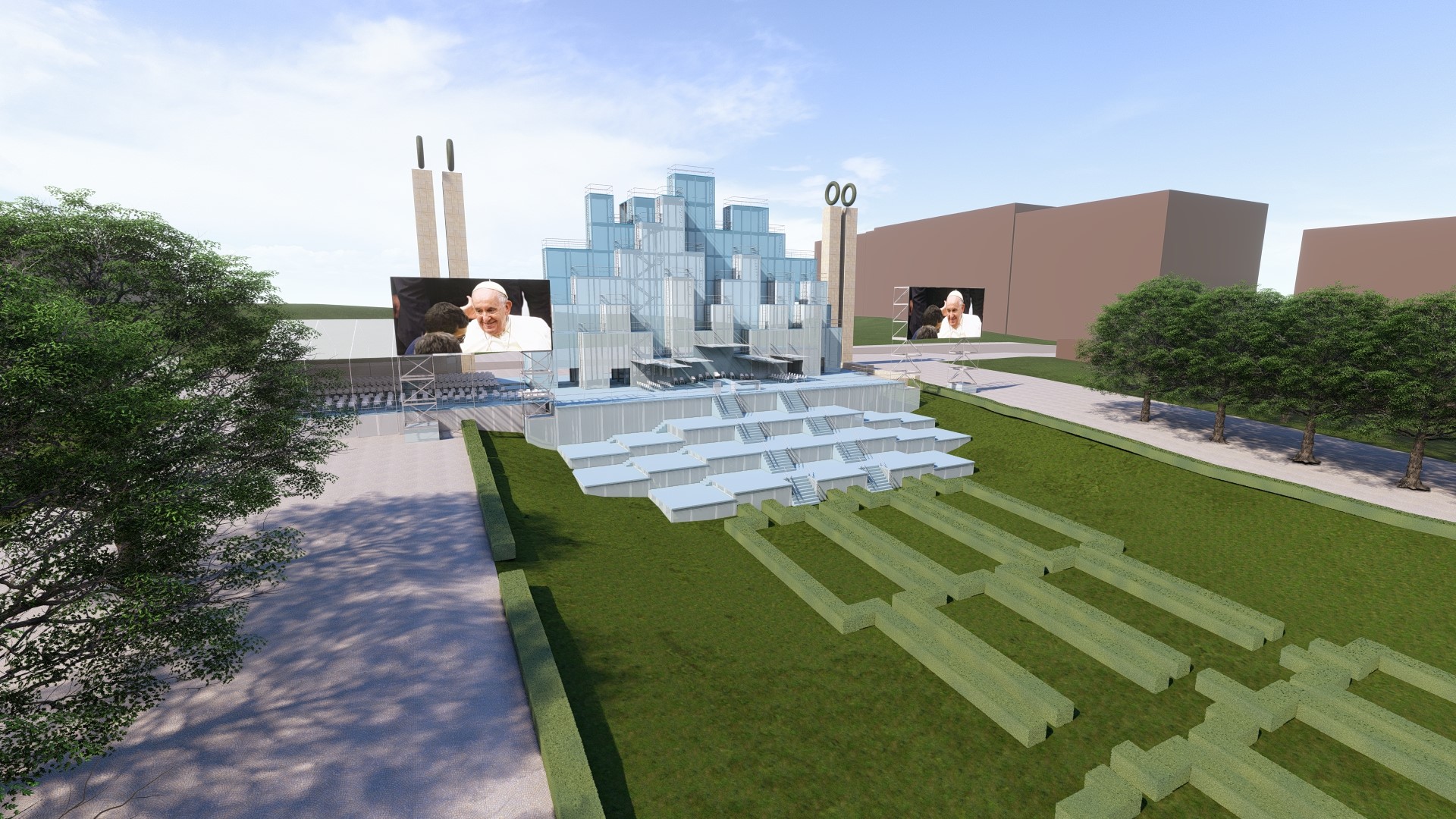 JMJ: Altar-palco no Parque Eduardo VII custa 450 mil euros e já começou a ser montado. Veja as imagens do projeto
