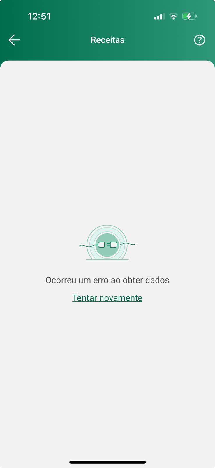 Captura de ecrã da aplicação SNS 24