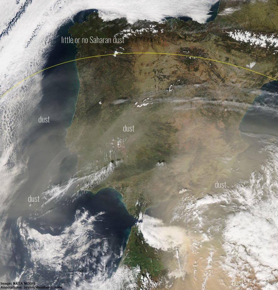 Algarve, Baixo Alentejo e Madeira afetados por poeiras vindas do norte de África