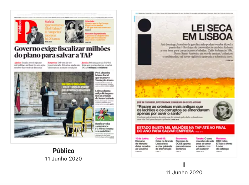Revista de imprensa: O plano para salvar a TAP e os ecos do Dia de Portugal