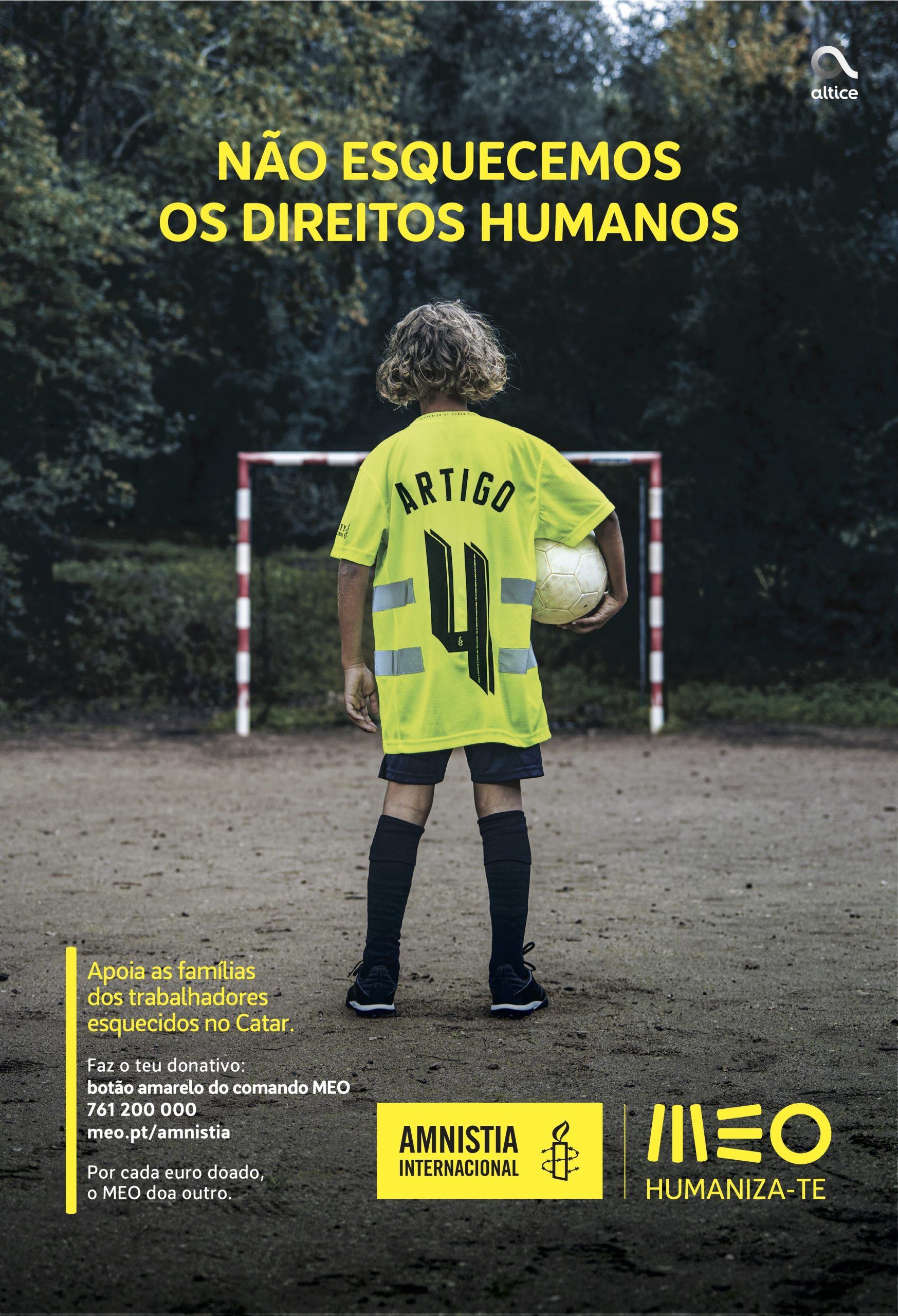 Mundial Qatar 2022: “Não esquecemos os direitos humanos”. MEO e Amnistia Internacional juntam a voz em campanha