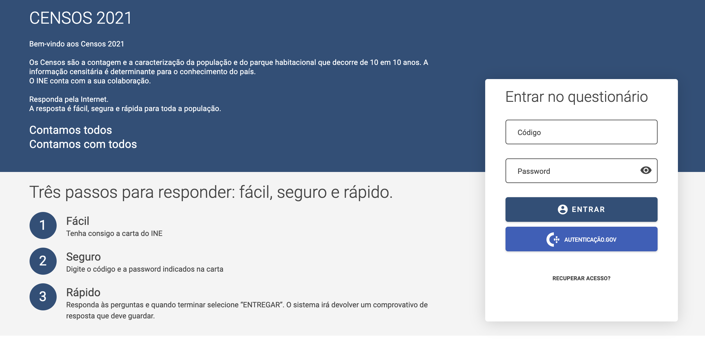 Prazo para responder ao Censos 2021 terminou hoje