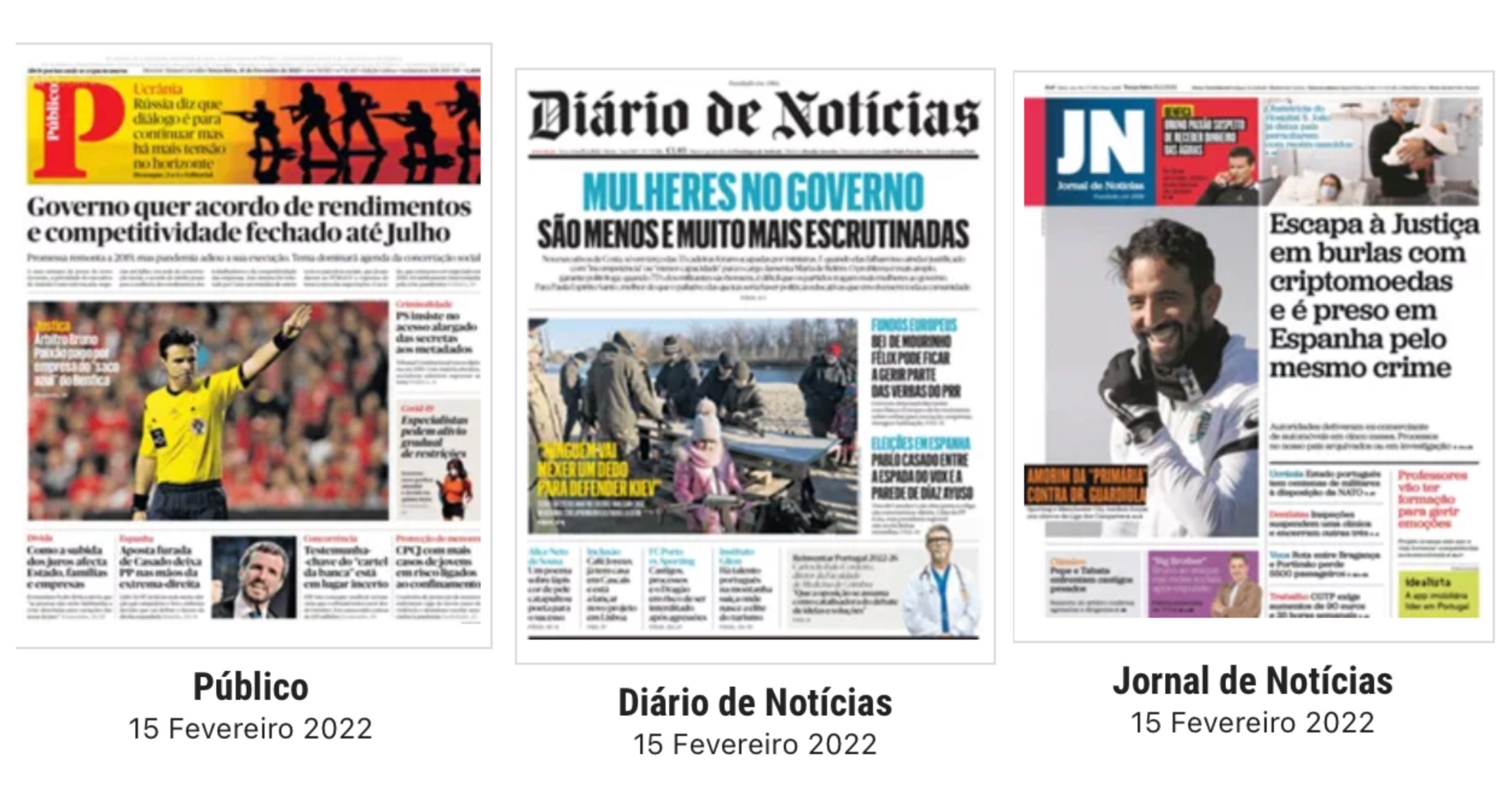 Revista de Imprensa: Governo quer acordo de rendimentos e competitividade até julho, Bruno Paixão suspeito de receber dinheiro das águias e a tensão Rússia-Ucrânia