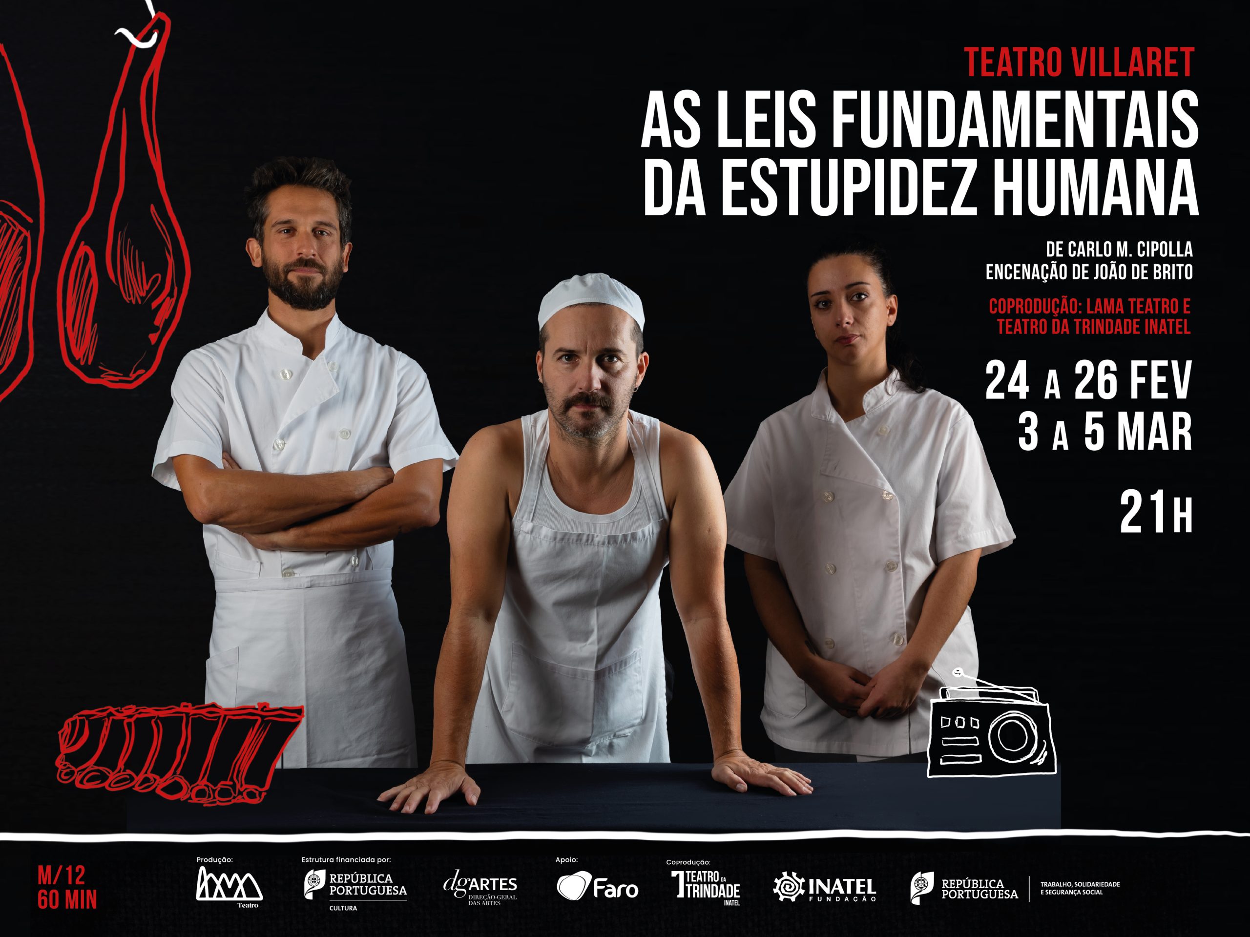 ‘As Leis Fundamentais da Estupidez Humana’ regressam em fevereiro ao Teatro Villaret