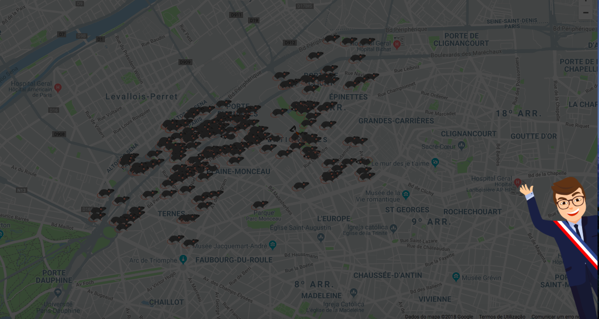 Agora, um telemóvel é tudo o que é preciso para sinalizar ratos em Paris e acabar com a praga