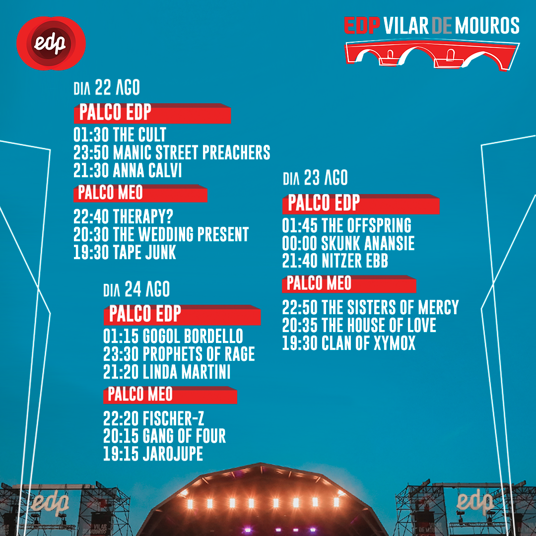 EDP Vilar de Mouros: Os horários de todos os concertos