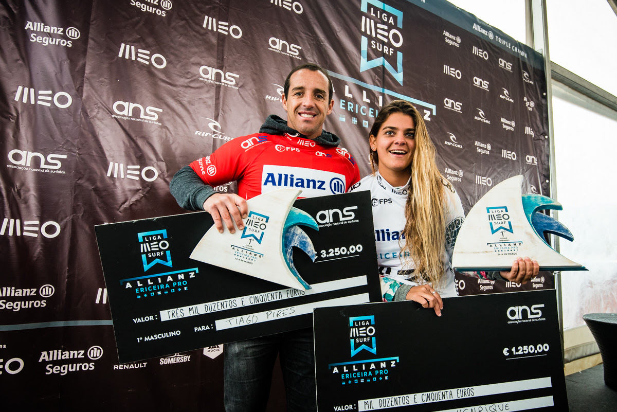 Liga MEO Surf: Tiago Pires e Carol Henrique triunfam na prova inaugural