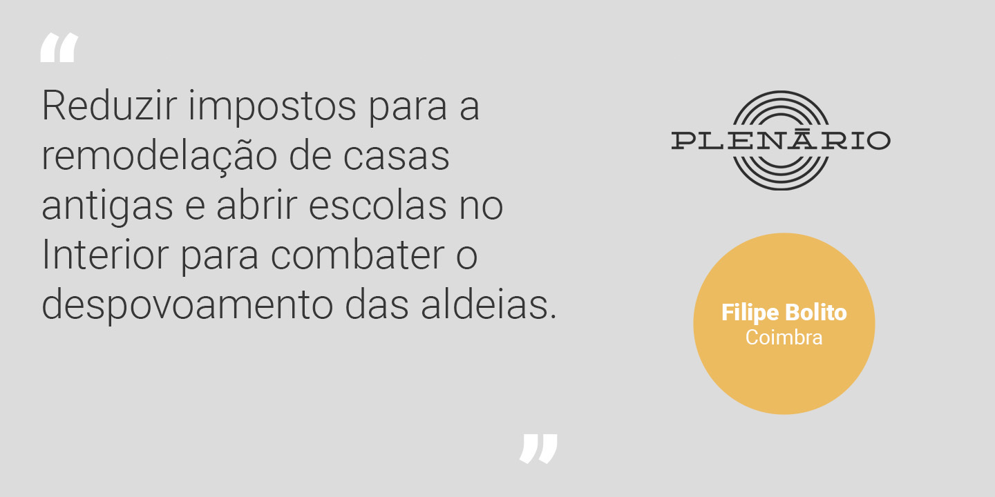 Filipe Bolito: “Reduzir impostos para a remodelação de casas antigas e abrir escolas no Interior para combater o despovoamento das aldeias”
