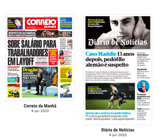 Revista de imprensa: O caso Maddie e a análise do primeiro dia de volta aos relvados