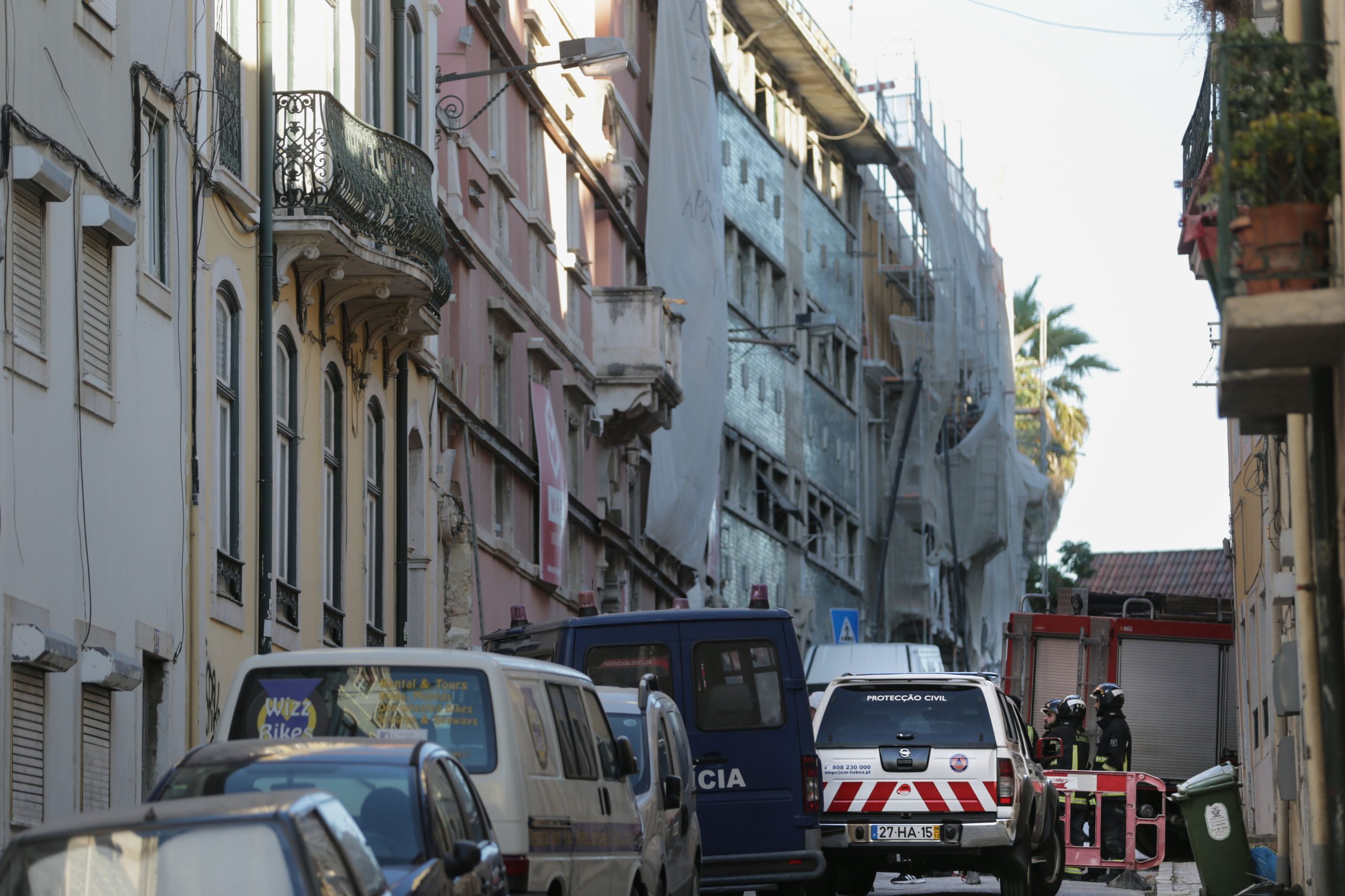 Derrocada numa obra em Lisboa. Zona já foi reaberta