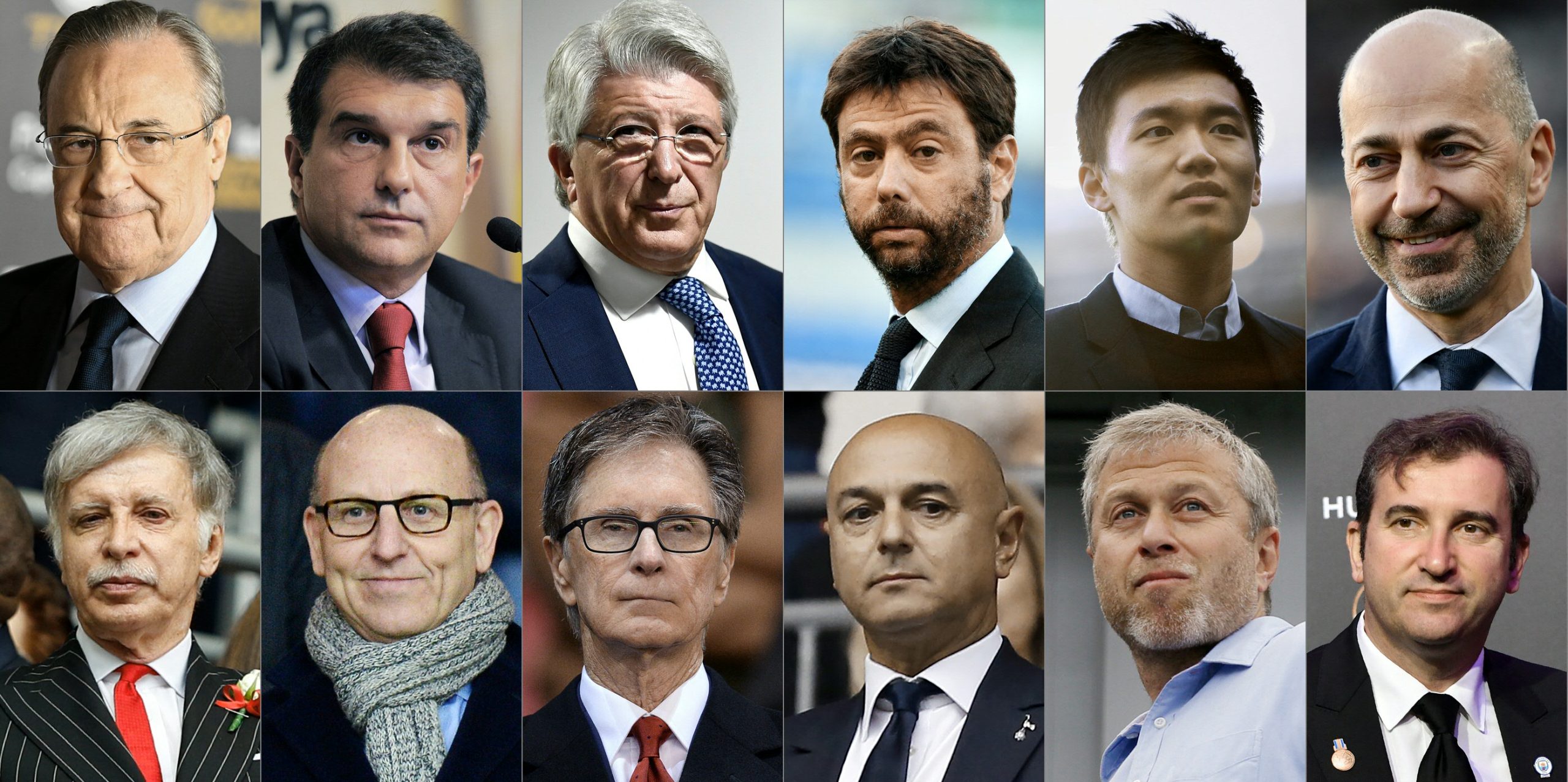 Presidentes dos clubes fundadores da Superliga Europeia