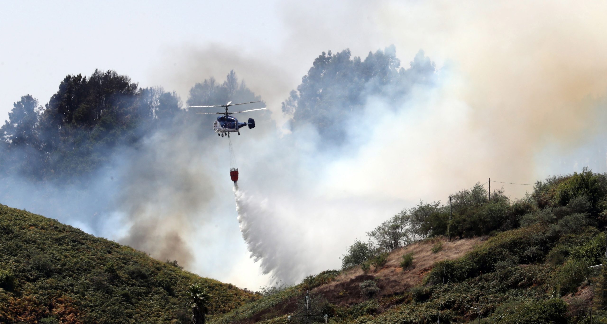 Incêndio na ilha espanhola de Grande Canária controlado durante a madrugada