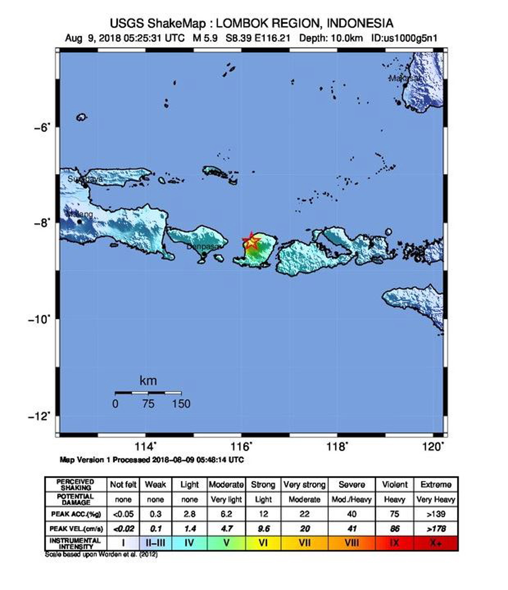 Indonésia: Sismo de 5,9 abala ilha Lombok, o terceiro em 11 dias