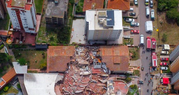 Hotel desaba na Argentina. Há pessoas desaparecidas