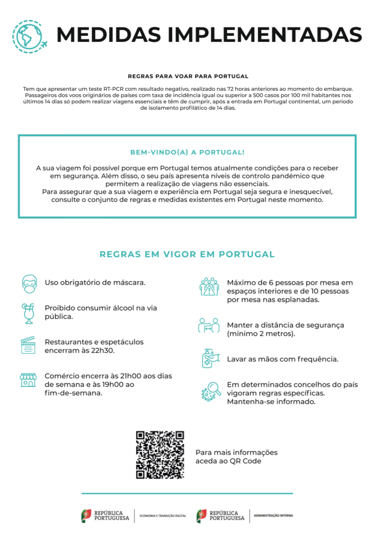 Veja o folheto que os turistas estão a receber quando chegam a Portugal