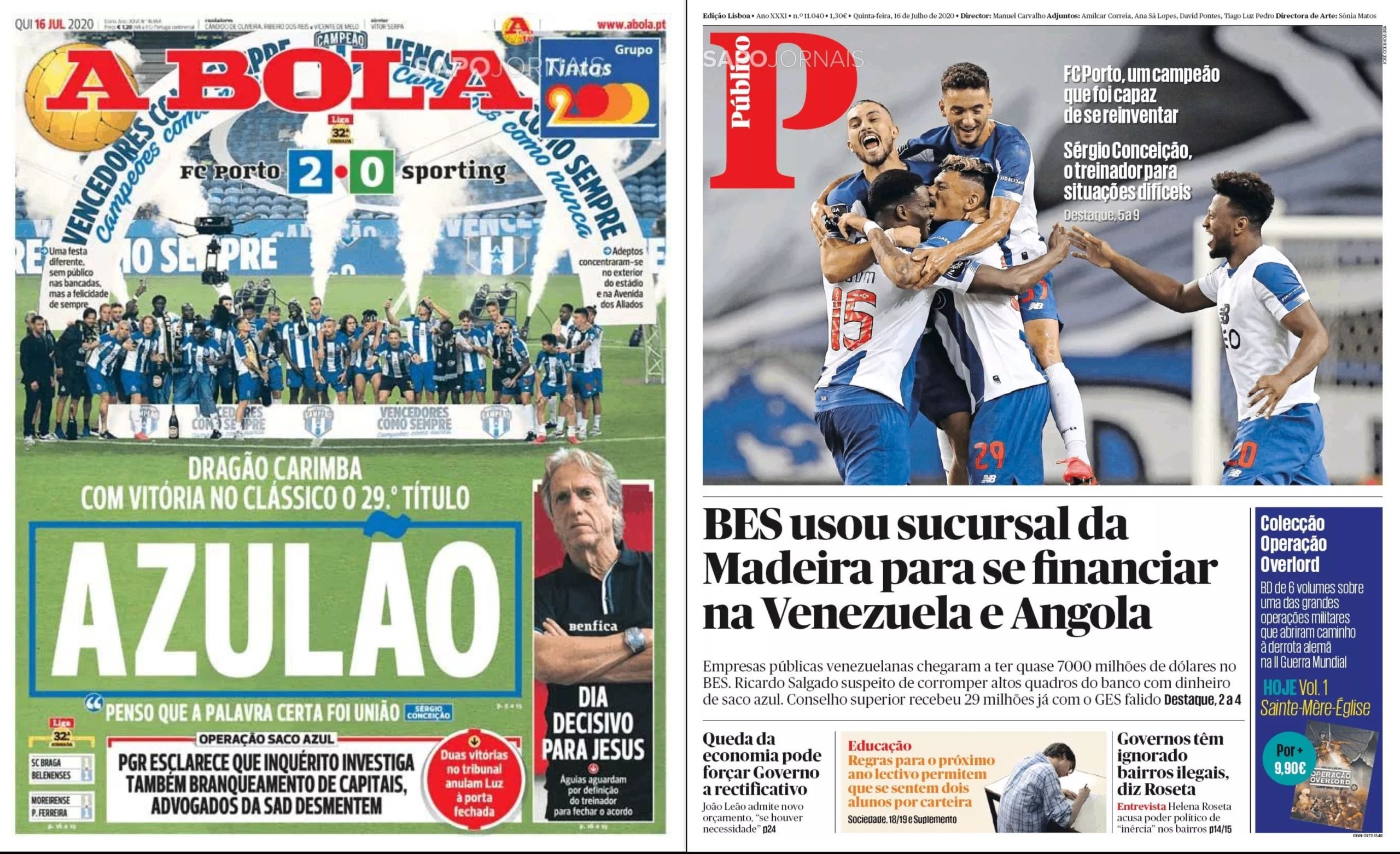 Revista de Imprensa: A conquista do campeonato pelo FC Porto e as repercussões do caso BES