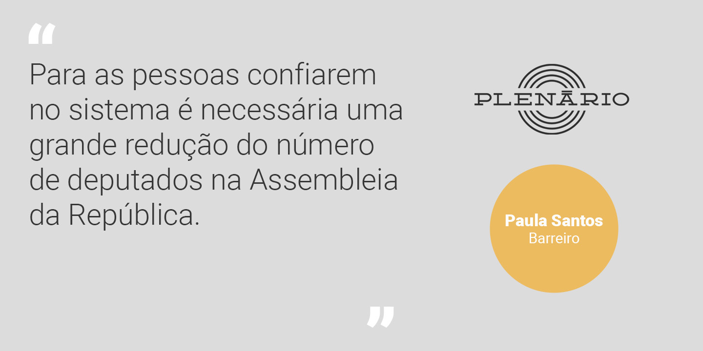 Paula Santos: “Para as pessoas confiarem no sistema é necessária uma grande redução do número de deputados na Assembleia da República”