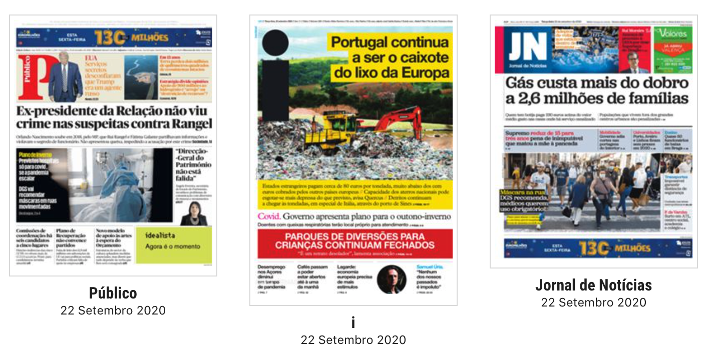 Revista de Imprensa: O Plano de Recuperação que não convence os partidos e a recomendação da máscara na rua