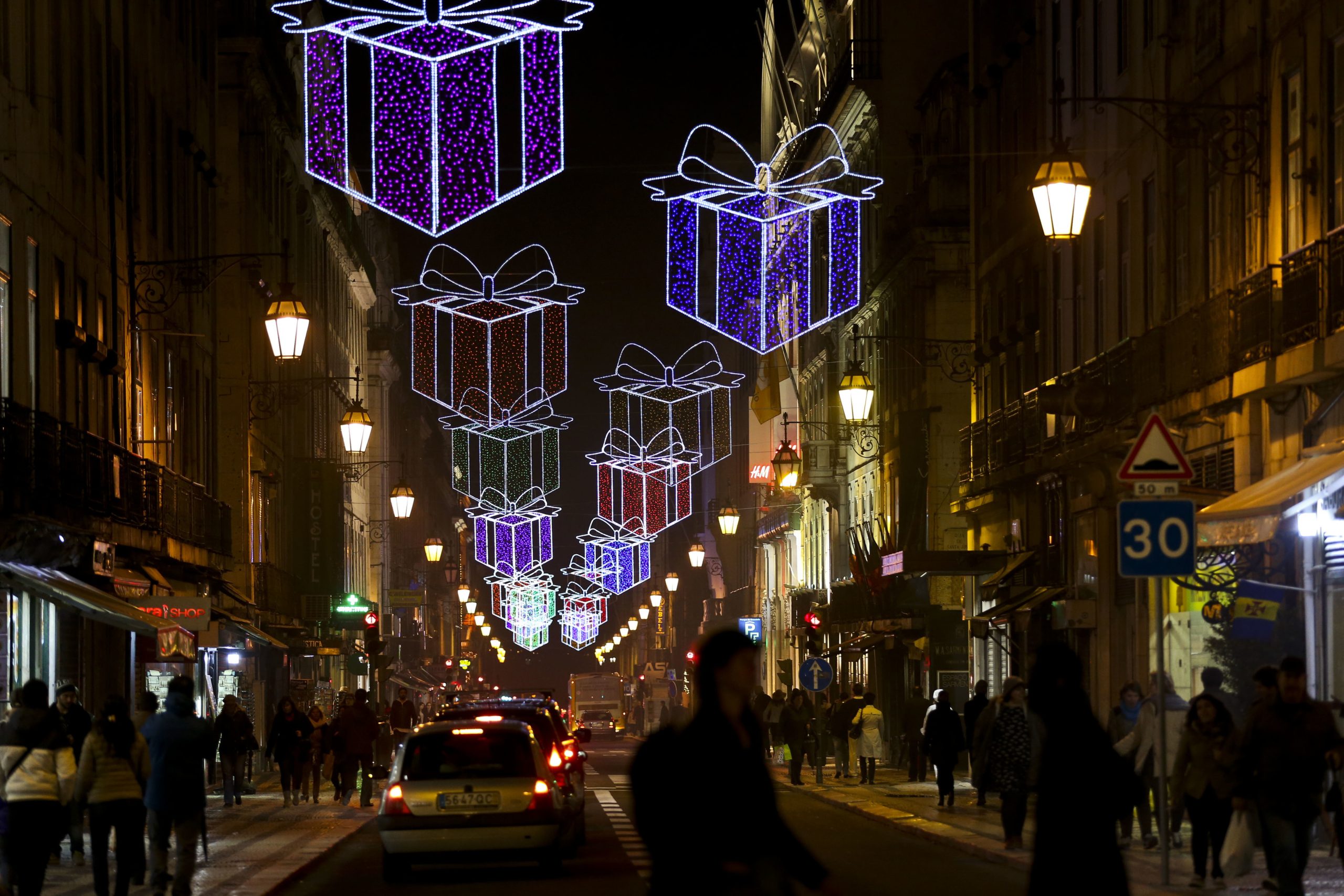 Inauguração das luzes de Natal na Baixa de Lisboa