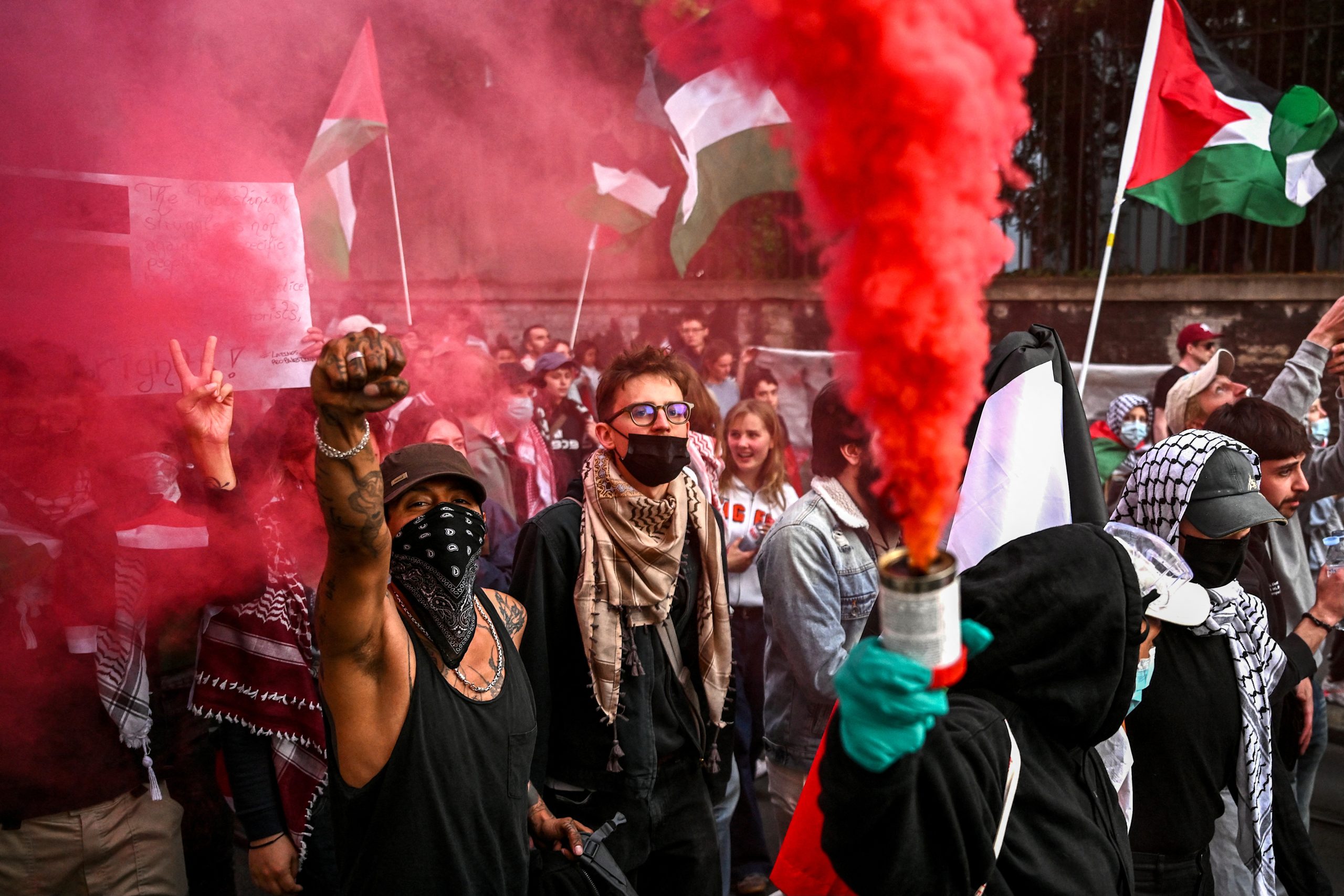 Eurovisão: manifestantes pró-Palestina e polícia em confrontos