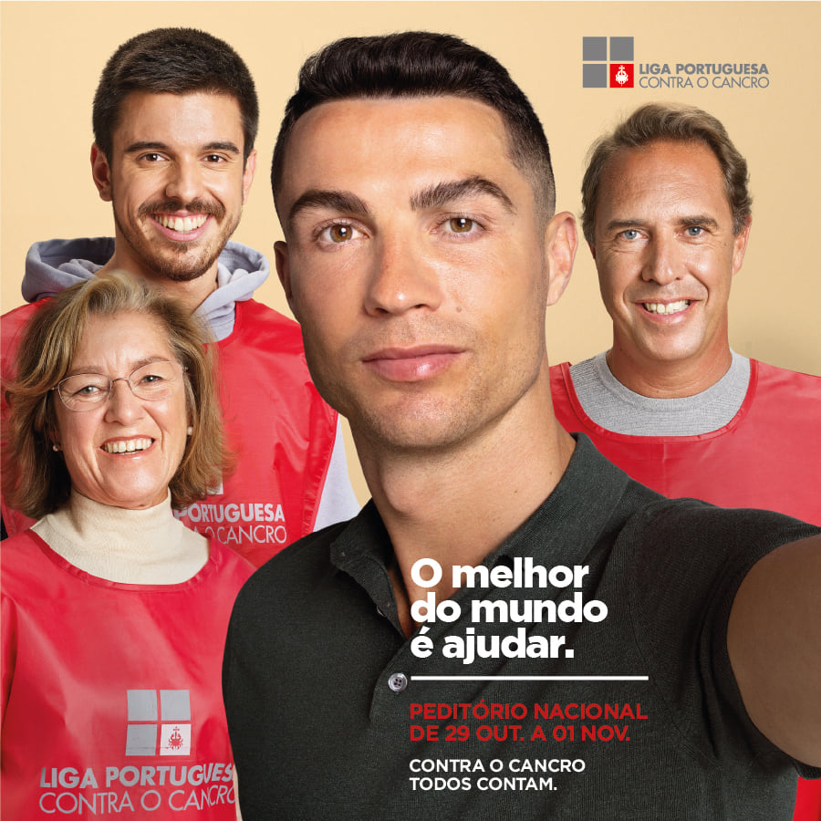 Liga Portuguesa Contra o Cancro inicia o seu peditório anual de rua. Cristiano Ronaldo é embaixador da iniciativa