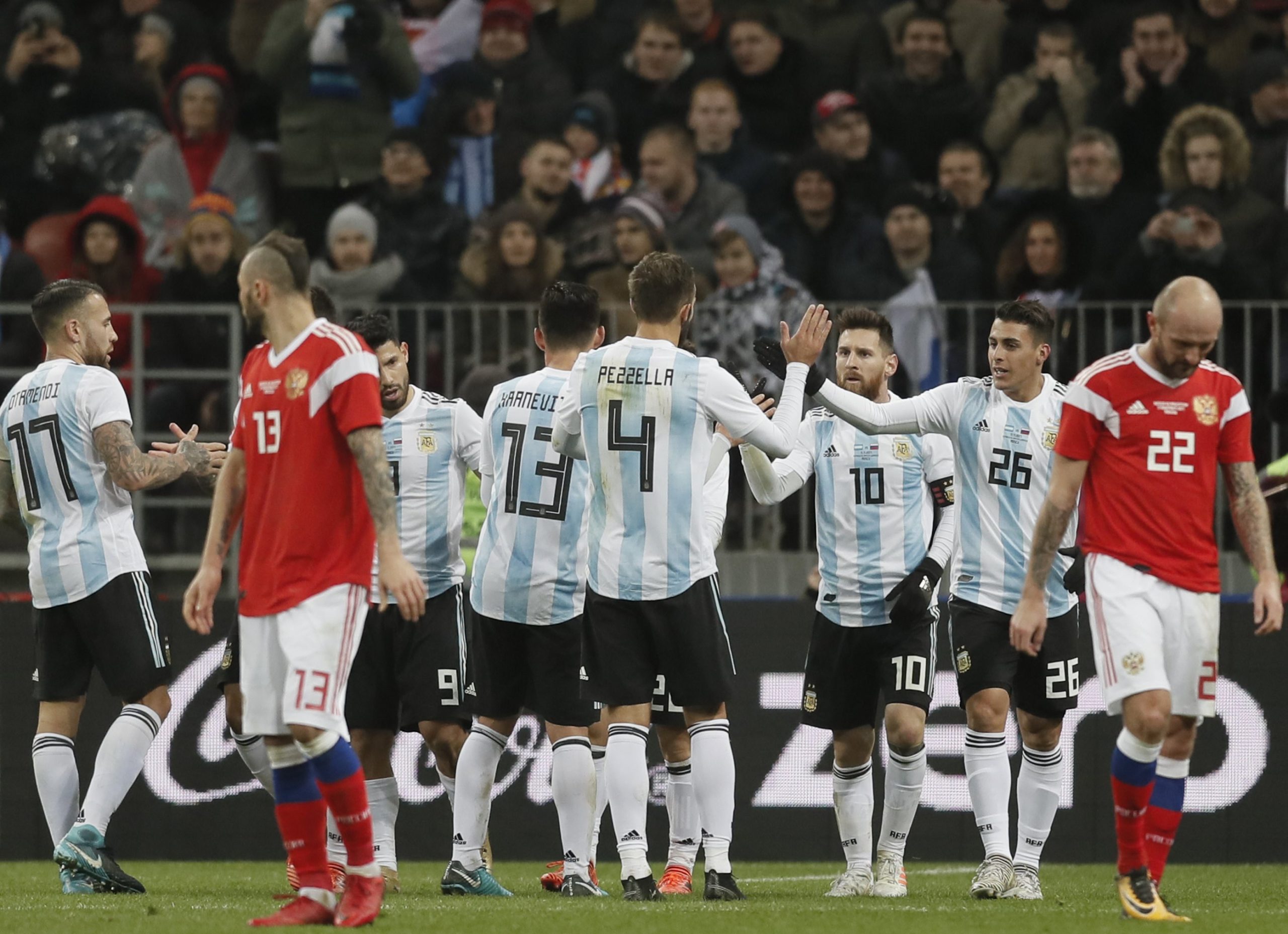 Argentina vence Rússia na inauguração do estádio da final do Mundial 2018