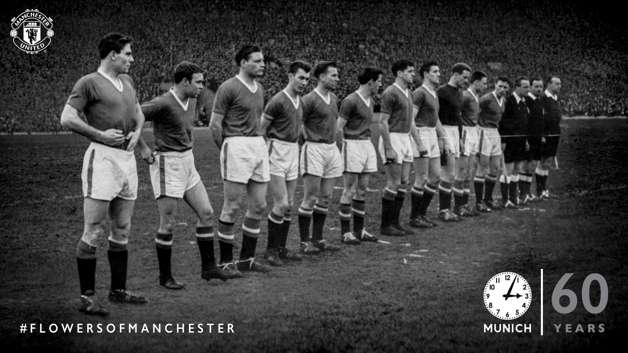 Manchester United homenageia vítimas do desastre aéreo de Munique de 1958
