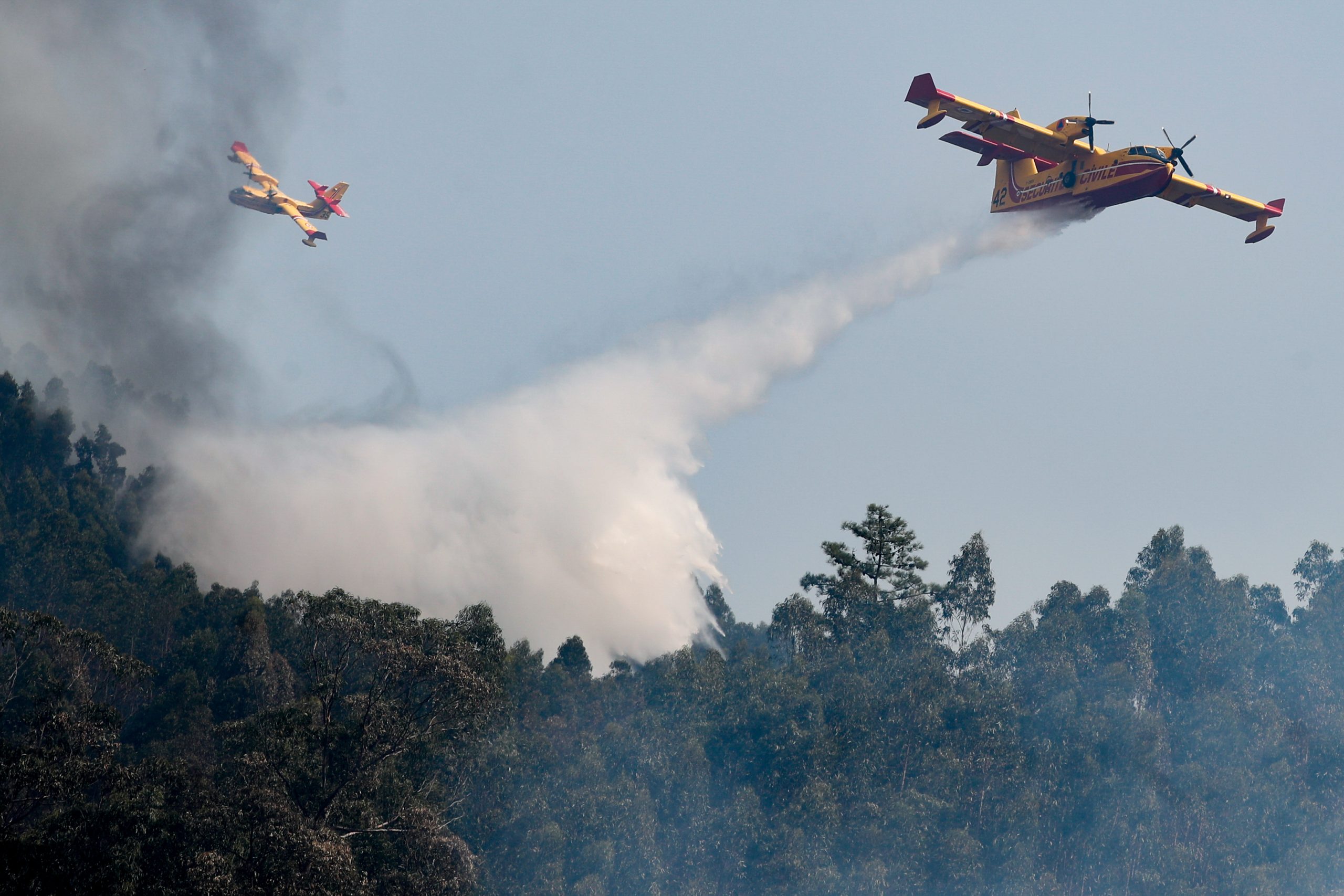 Em dias de fogos, os aviões pesados Canadair em Portugal estão inoperacionais