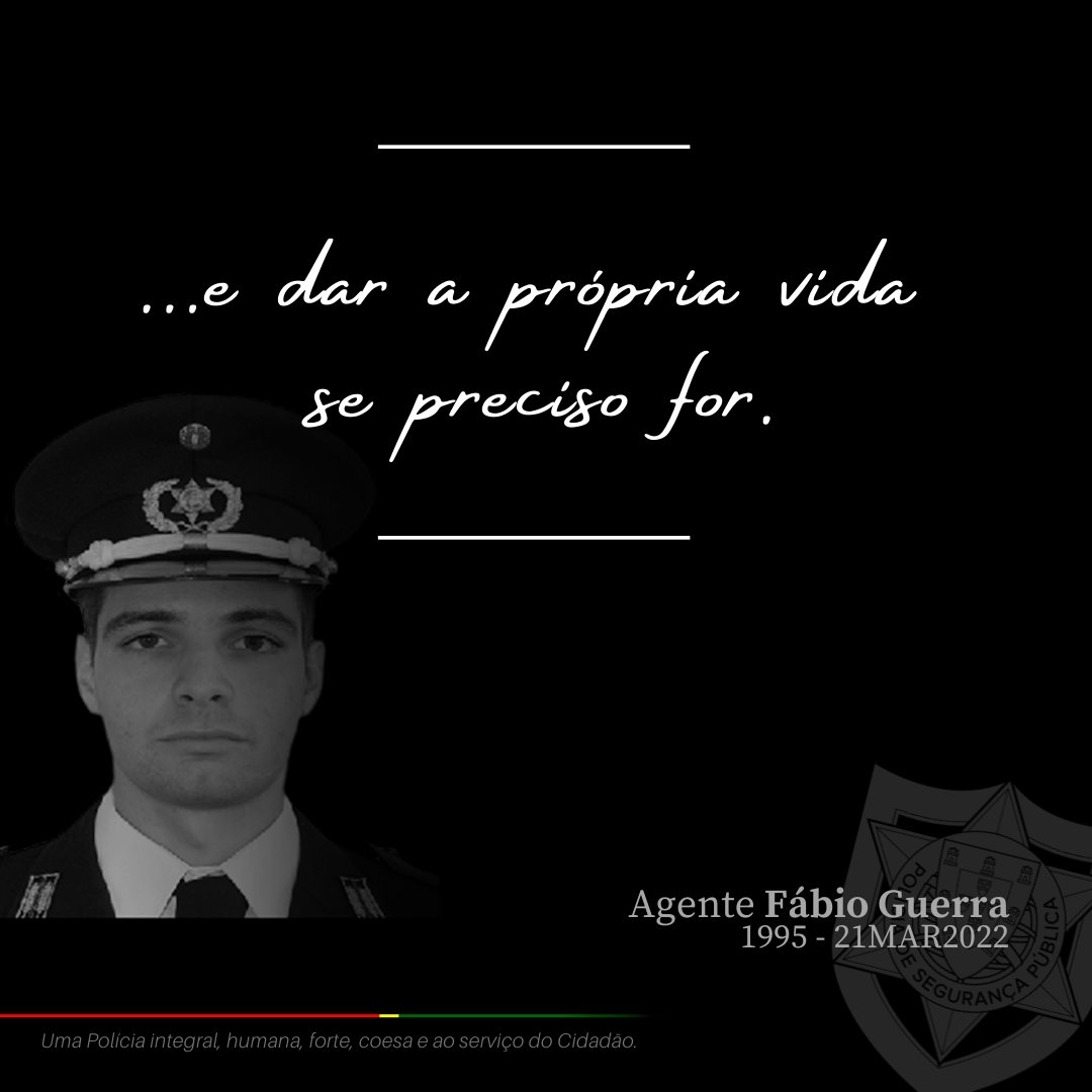 Agente Fábio Guerra vai ser trasladado para a Covilhã pela PSP, com percurso de homenagem