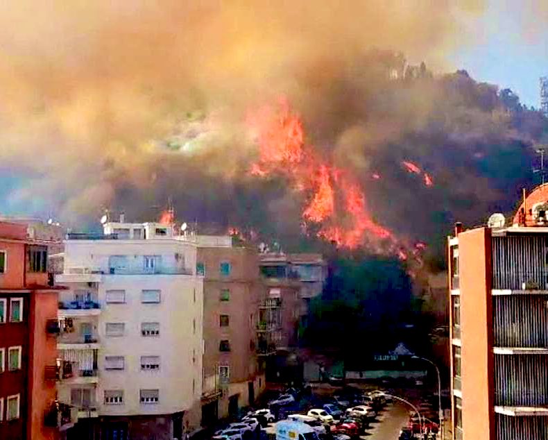 Fogo em Roma com origem em “acampamento ilegal”. Seis edifícios evacuados