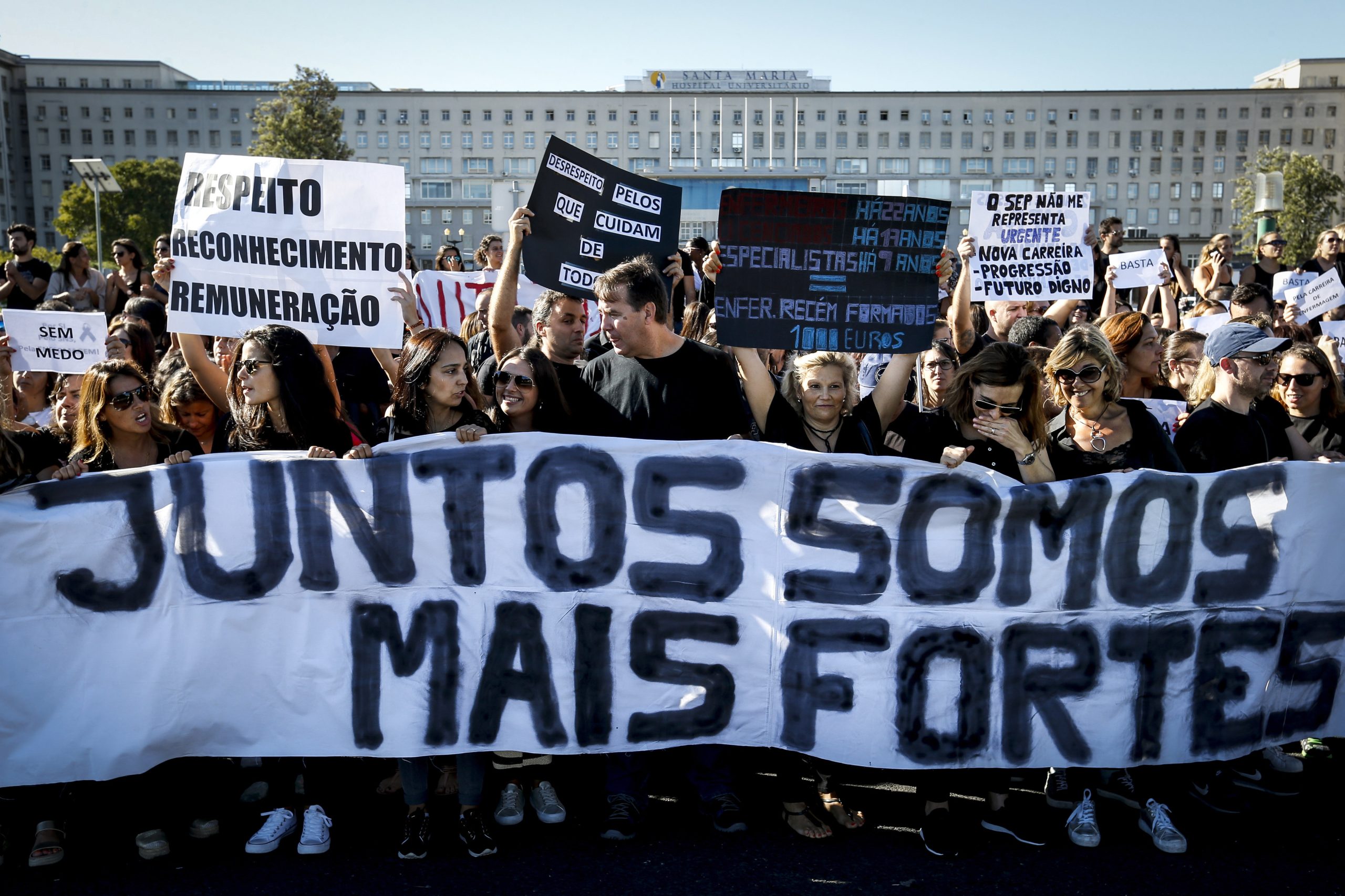Manifestação nacional em Lisboa fecha cinco dias de protesto de enfermeiros