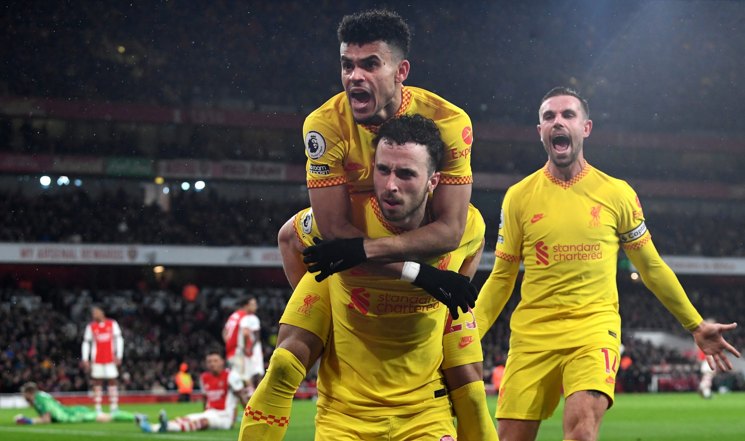 Diogo Jota abre caminho para triunfo do Liverpool sobre o Arsenal
