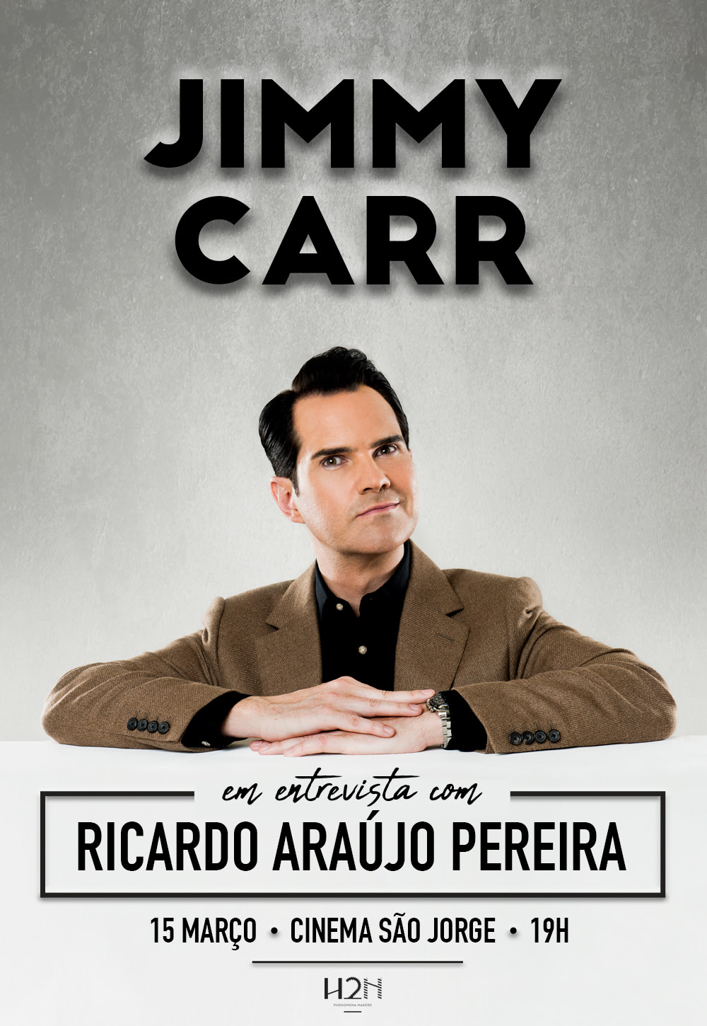 Vem aí uma verdadeira masterclass de humor. Ricardo Araújo Pereira e Jimmy Carr vão-se sentar a falar sobre comédia