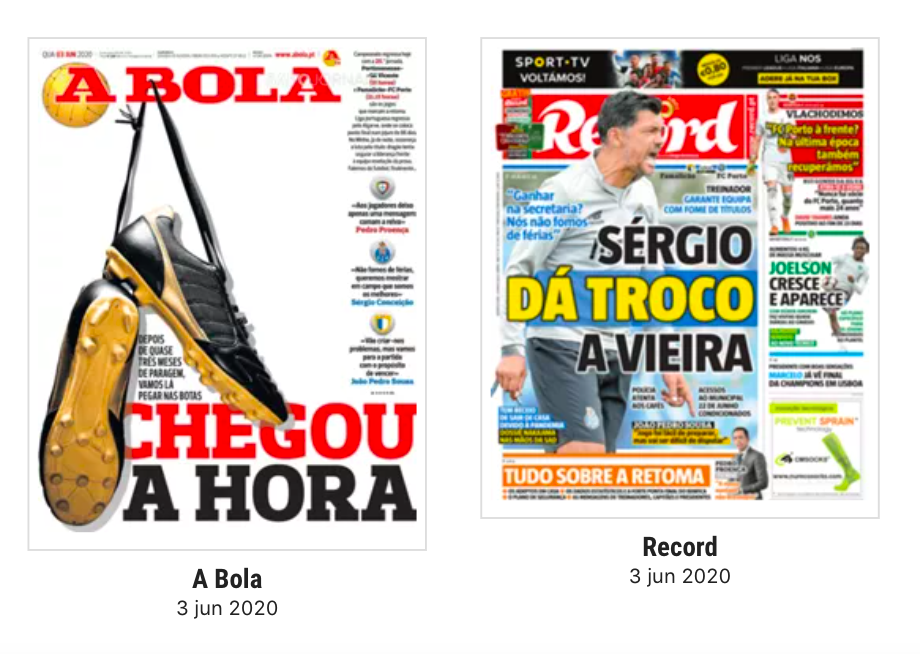 Revista de imprensa: O regresso da I Liga aos relvados e os efeitos do vírus