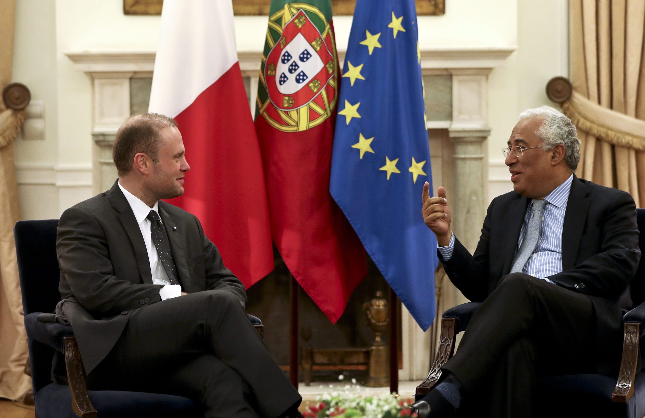 António Costa recebeu o primeiro-ministro de Malta para discutir futuras cimeiras europeias