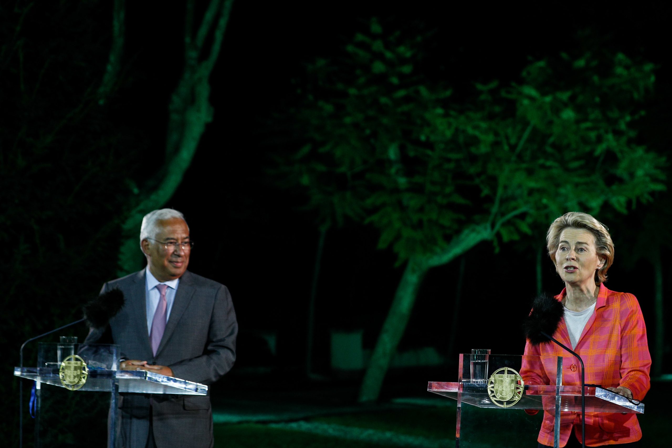 Costa e Von der Leyen juntos na apresentação dos planos de recuperação de Portugal e UE