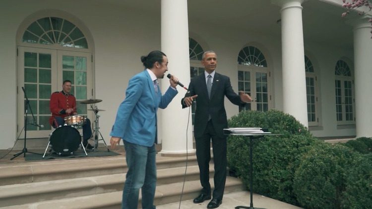 Um rap para Obama improvisado na Casa Branca