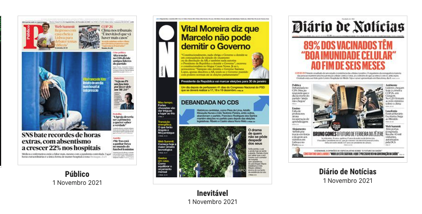 Revista de Imprensa: A pressão nos hospitais e no SNS e o arranque da Web Summit